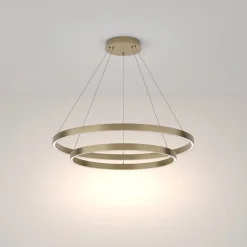 Lampadari Moderni-Maytoni rim lampadario moderno colore oro led 4000k orientabile
