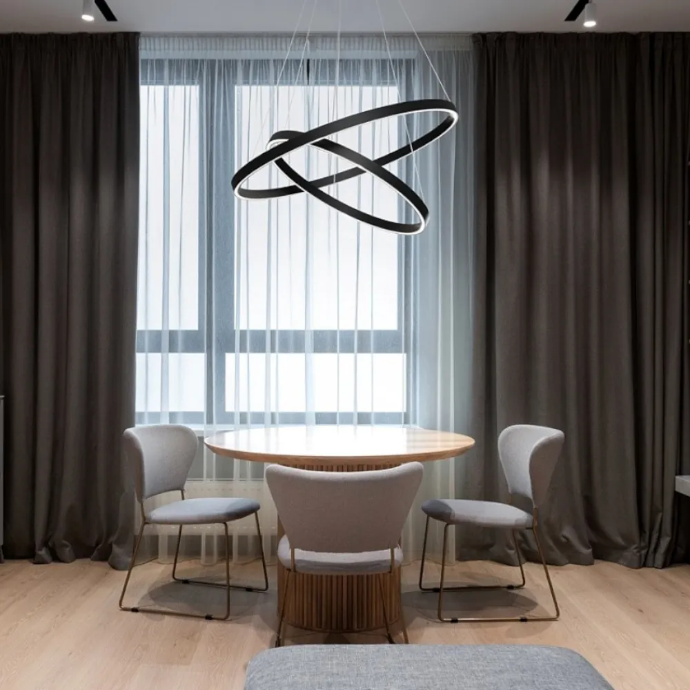 Lampadari Moderni-Maytoni rim lampadario moderno rotondo per salotto led 4000k