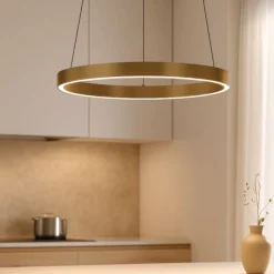 Lampadari Cucina-Maytoni rim lampadario per cucina moderna circolare led 3000k