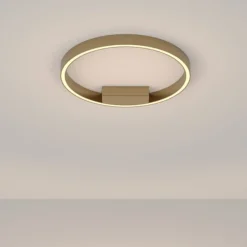 Plafoniere Moderne-Maytoni rim plafoniera moderna circolare colore oro led 3000k