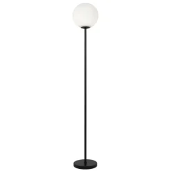 Lampade Da Terra-Maytoni ring lampada da terra nera design minimalista
