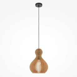Lampade A Sospensione-Maytoni roots lampada a sospensione con forma a goccia in legno