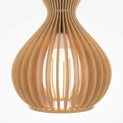 Lampade A Sospensione-Maytoni roots lampada a sospensione con forma a goccia in legno