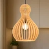 Lampade A Sospensione-Maytoni roots lampada a sospensione per cucina paralume in legno