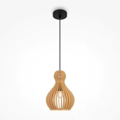 Lampade A Sospensione-Maytoni roots lampada a sospensione per cucina paralume in legno