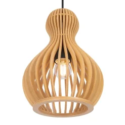 Lampade A Sospensione-Maytoni roots lampada a sospensione per cucina paralume in legno