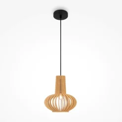Lampade A Sospensione-Maytoni roots lampada in legno a sospensione