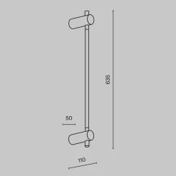 Applique Da Parete-Maytoni rotta applique da parete led 6w 3000k design minimal