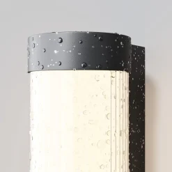 Applique Da Esterno-Maytoni rounge applique da esterno nero led 3000k ip54 moderno
