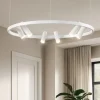 Lampadari Moderni-Maytoni satellite lampadario moderno rotondo bianco led 3000k