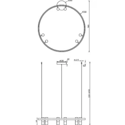 Lampadari Moderni-Maytoni satellite lampadario moderno rotondo bianco led 3000k