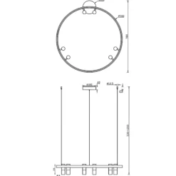 Lampadari Moderni-Maytoni satellite lampadario moderno nero con 6 luci led 3000k orientabili