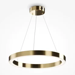 Lampadari Moderni-Maytoni saturno lampadario moderno circolare per salotto led 3500k