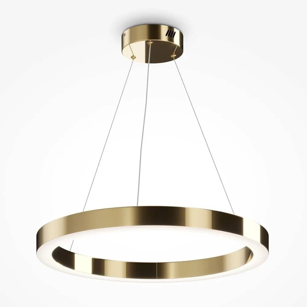 Lampadari Moderni-Maytoni saturno lampadario moderno circolare per salotto led 3500k