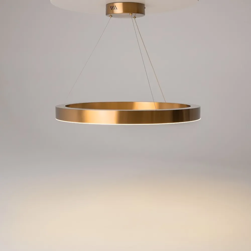 Lampadari Moderni-Maytoni saturno lampadario moderno circolare per salotto led 3500k