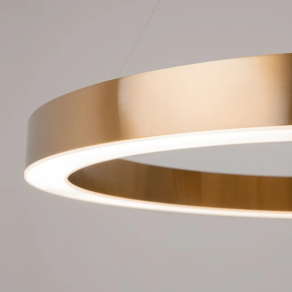 Lampadari Moderni-Maytoni saturno lampadario moderno circolare per salotto led 3500k