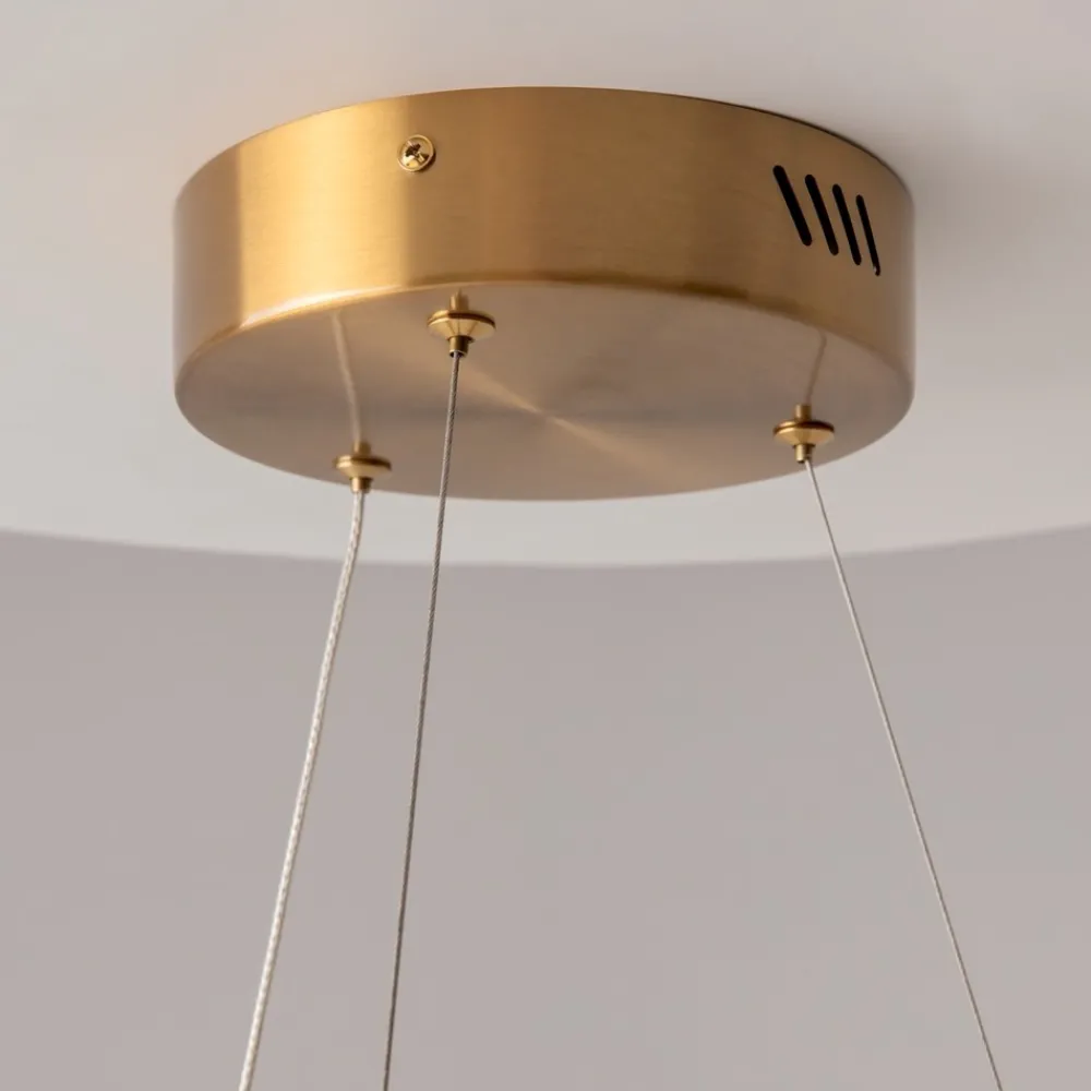 Lampadari Moderni-Maytoni saturno lampadario moderno circolare per salotto led 3500k