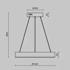 Lampadari Cucina-Maytoni saturno lampadario per cucina tondo led 3500k