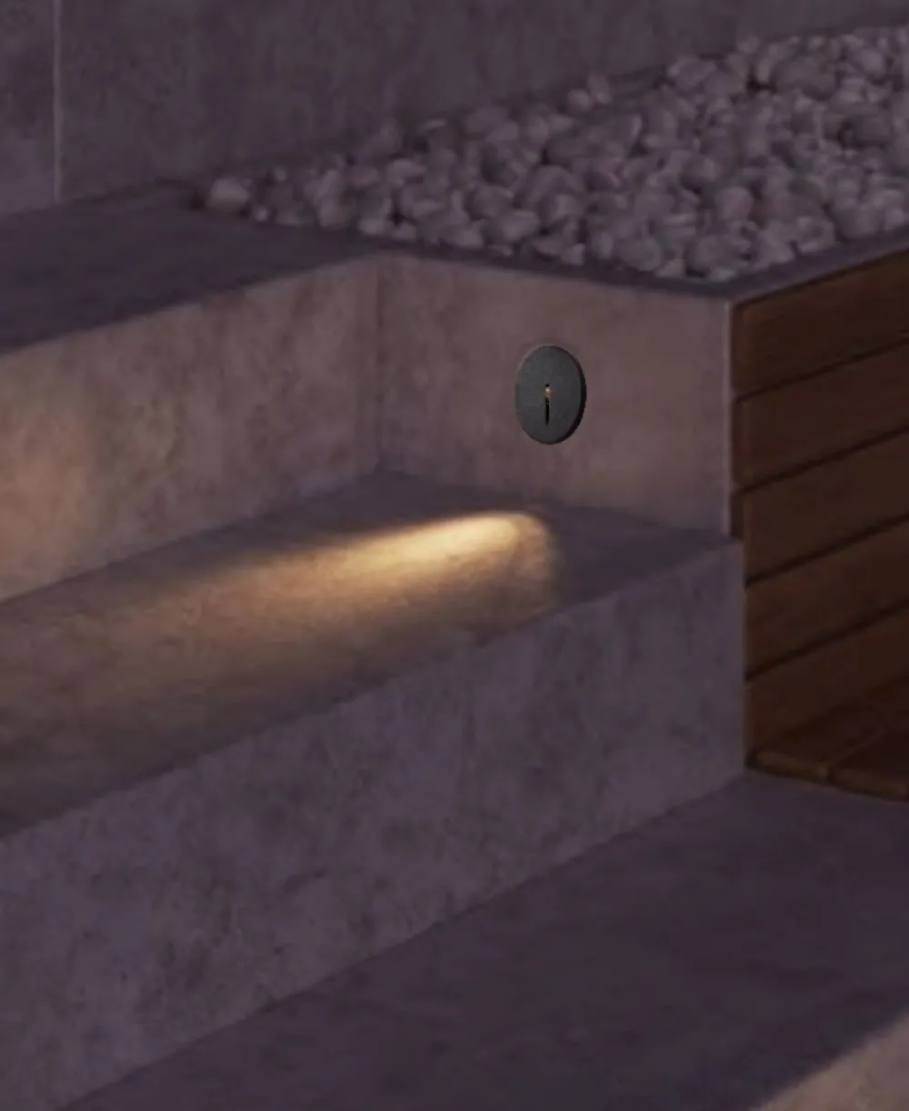 Segnapasso Led-Maytoni segnapasso lock nero led per esterno da incasso 3w 3000k