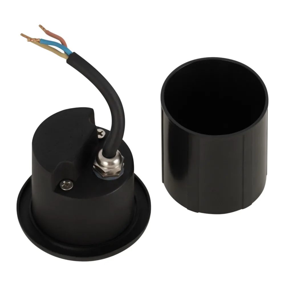 Segnapasso Led-Maytoni segnapasso lock nero led per esterno da incasso 3w 3000k