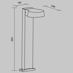 Lampioni Da Giardino-Maytoni share lampione da giardino led 3000k ip54 design moderno