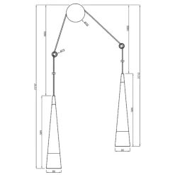 Applique Da Parete-Maytoni sintesi applique da parete led 24w 3000k coni pendenti