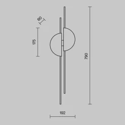 Applique Da Parete-Maytoni skyline applique da parete design moderno led 4000k