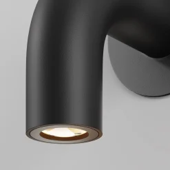 Applique Da Esterno-Maytoni sleek applique da esterno led 3000k ip65 nero curvo