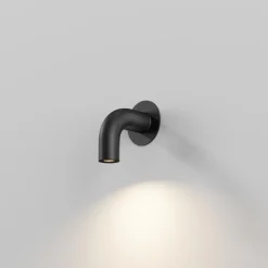 Applique Da Esterno-Maytoni sleek applique da esterno led 3000k ip65 nero curvo
