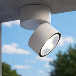 Faretti Da Esterno-Maytoni spin faretto da esterno moderno bianco led 3000k ip54