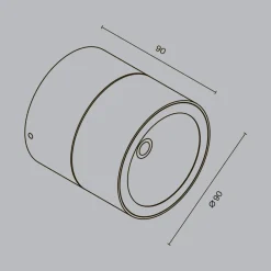 Faretti Da Esterno-Maytoni spin faretto da esterno tondo orientabile led 3000k ip54