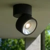 Faretti Da Esterno-Maytoni spin faretto da esterno nero design minimal led 3000k ip54