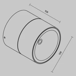Faretti Da Esterno-Maytoni spin faretto da esterno nero design minimal led 3000k ip54