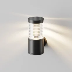 Applique Da Esterno-Maytoni spir applique da esterno led 3000k ip54 cilindrico nero