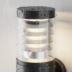 Applique Da Esterno-Maytoni spir applique da esterno led 3000k ip54 cilindrico nero