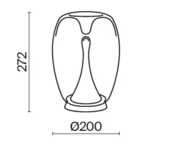 Abat Jour-Maytoni splash lampada da comodino di vetro oro moderna led 15w 3000k
