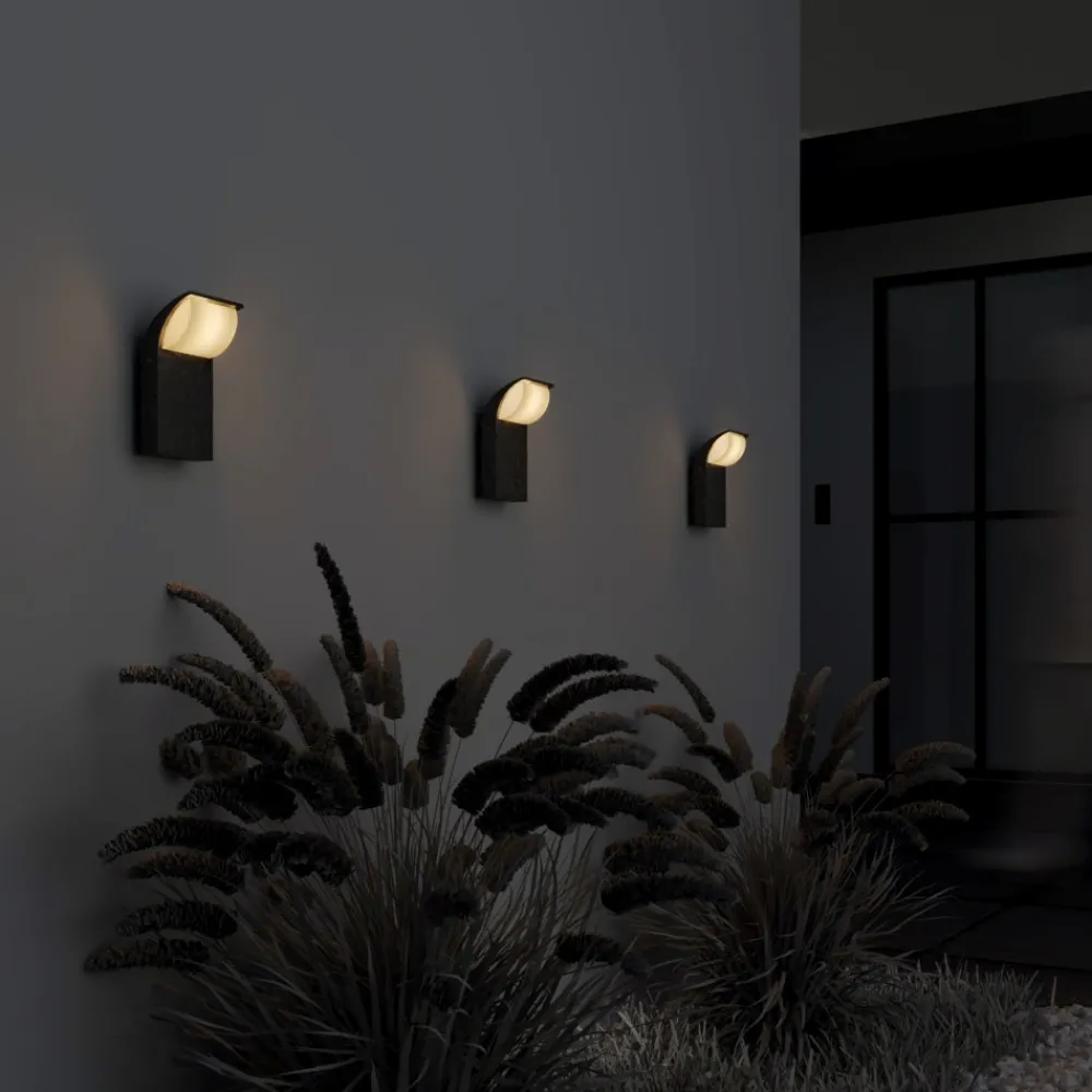 Applique Da Esterno-Maytoni stock applique da esterno led 3000k ip65 nero moderno
