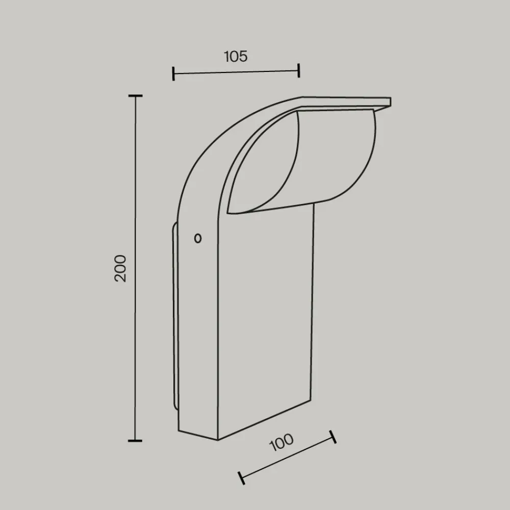 Applique Da Esterno-Maytoni stock applique da esterno led 3000k ip65 nero moderno
