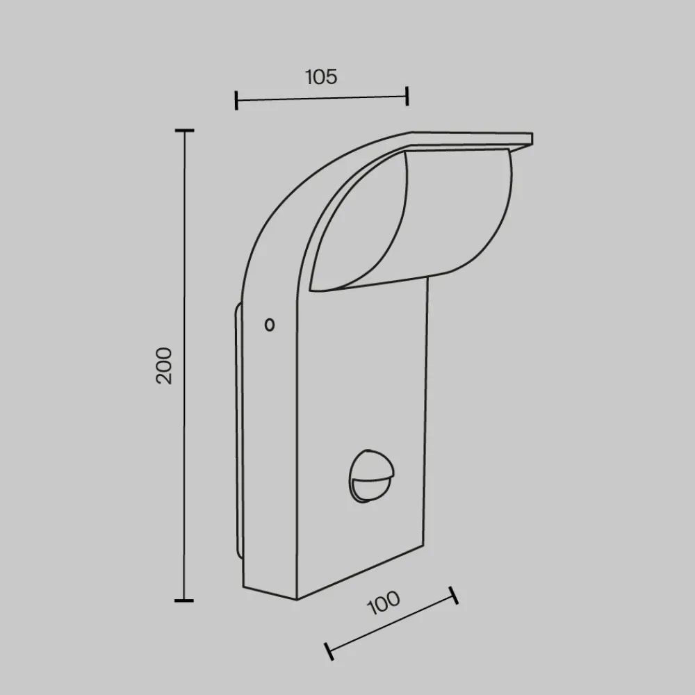 Applique Da Esterno-Maytoni stock applique da esterno led 3000k ip44 sensore movimento