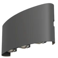 Applique Da Esterno-Maytoni strato applique da esterno moderno antracite led 6w 3000k