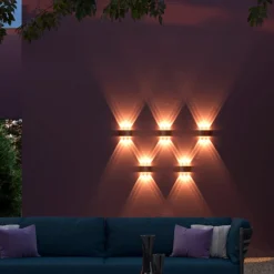 Applique Da Esterno-Maytoni strato applique da esterno moderno antracite led 6w 3000k