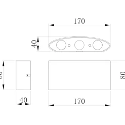 Applique Da Esterno-Maytoni strato applique da esterno moderno antracite led 6w 3000k