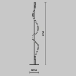 Lampade Da Terra-Maytoni tau lampada da terra moderna led 3000k design minimalista