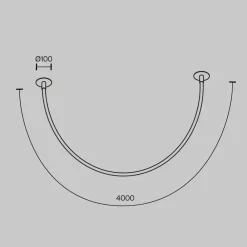 Lampadari Moderni-Maytoni tau lampadario moderno tubo led 3000k