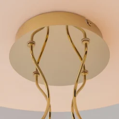 Plafoniere Moderne-Maytoni tessara plafoniera moderna colore oro con sfere led 3000k