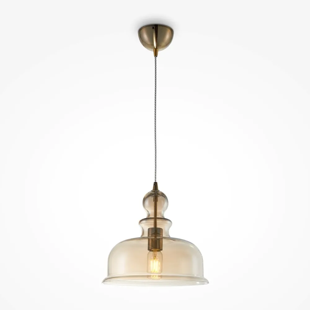 Lampadari Cucina-Maytoni tone lampadario per cucina portalampada in vetro