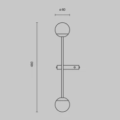 Applique Da Parete-Maytoni touch applique da parete design minimal led 3000k