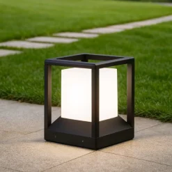 Lampioni Da Giardino-Maytoni trim lampioncino da esterno nera design minimal ip65