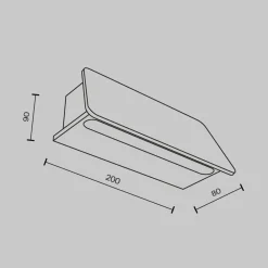 Applique Da Esterno-Maytoni trupp applique da esterno led 3000k ip54 luce verso il basso
