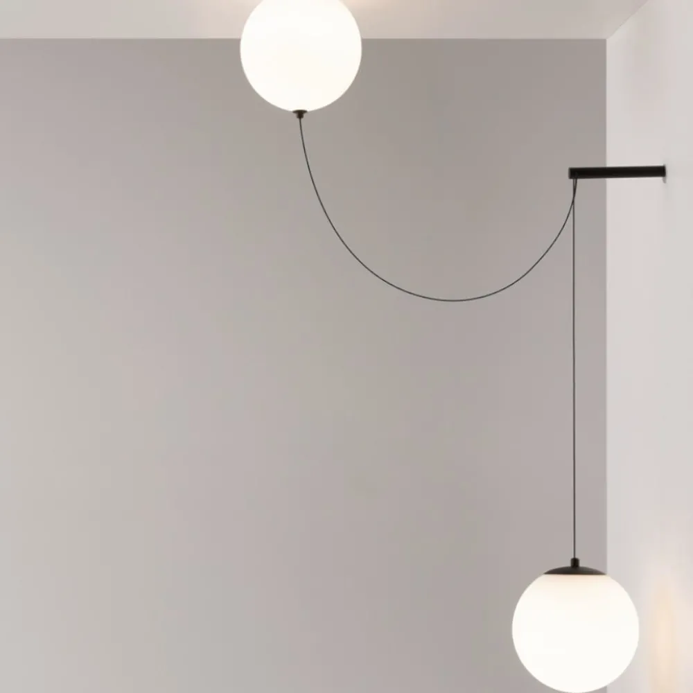 Lampadari Moderni-Maytoni twins lampada a sospensione doppia sfera vetro pendente led 3000k